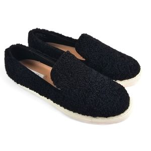 Steven New York Women's Black Kimber Faux Shearling Slip-On Sneaker Sz 9